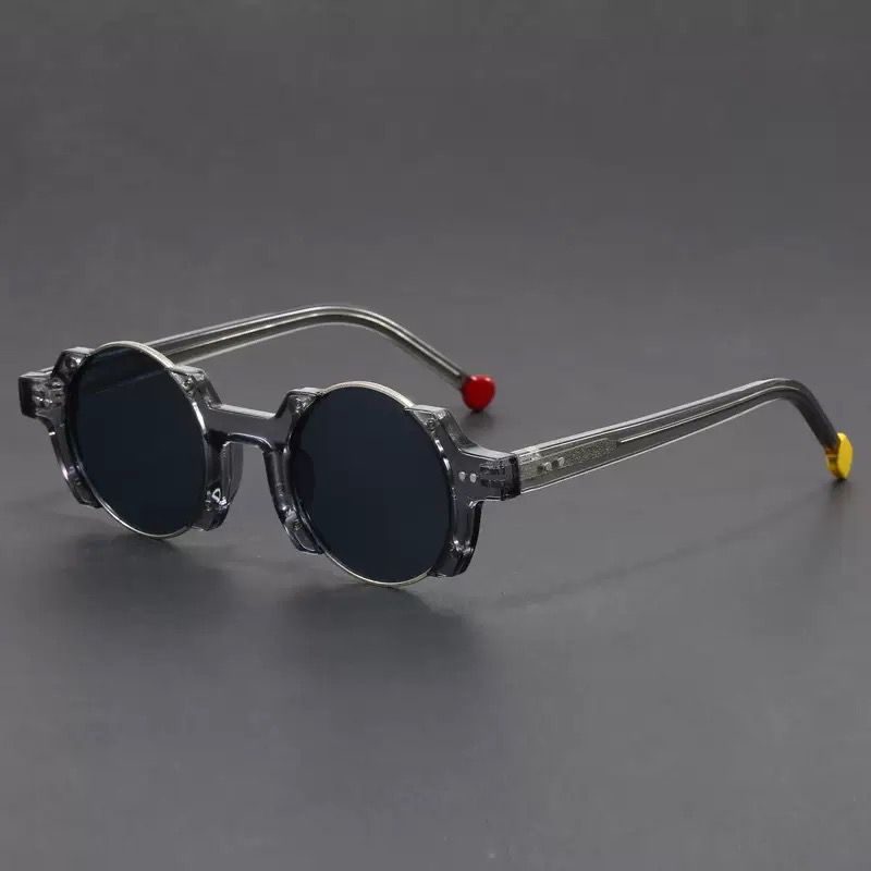 Lunettes de Soleil Rondes Rétro-Futuristes